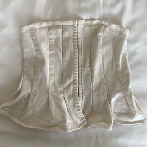 LA hearts cream bustier top